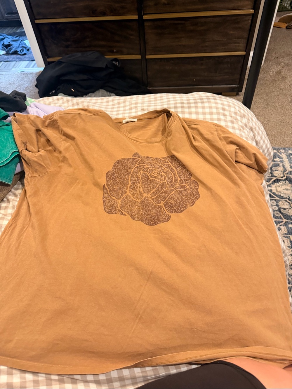 Torrid brown rose shirt
